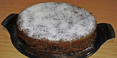 Schoko-Mandel-Torte mit Kirschen